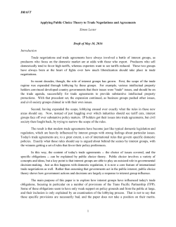 Applying Public Choice Theory to the TPP