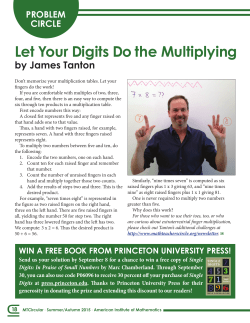 Let Your Digits Do the Multiplying