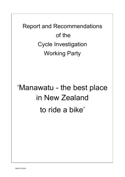 Cycle Action Plan - Palmerston North City Council