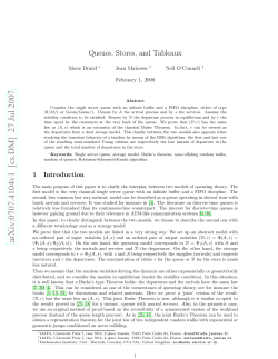 Queues, stores, and tableaux - Intelligent systems and networks