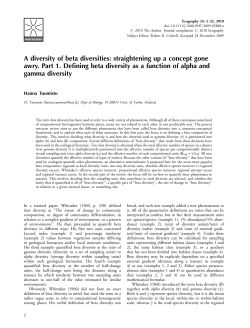 A diversity of beta diversities
