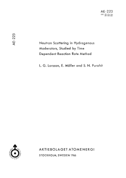 AE-223 Neutron Scattering in Hydrogenous Moderators