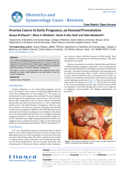 Ovarian Cancer in Early Pregnancy, an Unusual Presentation