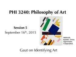 PHI 3240: Philosophy of Art