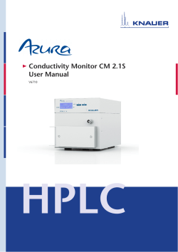 Conductivity Monitor CM 2.1S User Manual