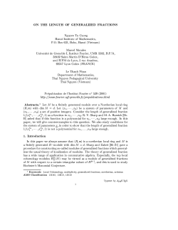 ON THE LENGTH OF GENERALIZED FRACTIONS