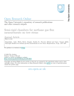 Semi-rigid chambers for methane gas flux measurements on tree