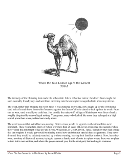 When the Sun Comes Up In the Desert 309-A