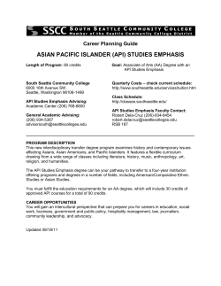 asian pacific islander (api) studies emphasis