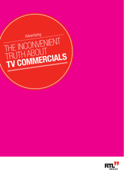 The inconvenienT TruTh abouT TV CommerCials
