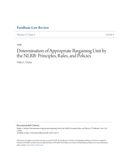 Determination of Appropriate Bargaining Unit by the NLRB