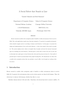 A Social Robot that Stands in Line