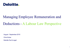 Managing Employee Remuneration and Deductions