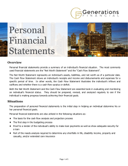 Personal Financial Statements - Generational Financial Partners, LLC