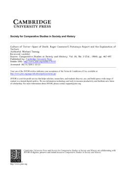 Space of Death. Roger Casement`s Putumayo Report and the