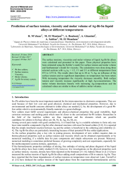 Prediction of surface tension, viscosity and molar volume of Ag