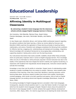 Affirming Identity in Multilingual Classrooms