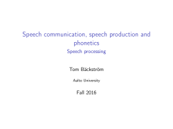 Speech Production (v2)