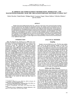 45. Iridium and Other Element Distributions, Mineralogy, and
