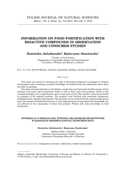 information on food fortification with bioactive compounds in