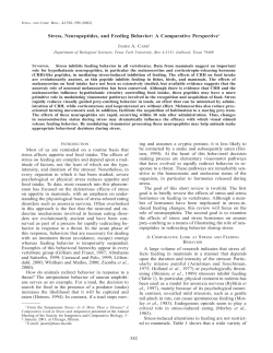 Stress, Neuropeptides, and Feeding Behavior: A Comparative
