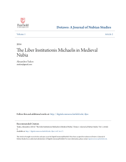 The Liber Institutionis Michaelis in Medieval Nubia