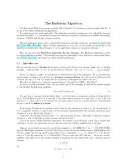The Euclidean Algorithm
