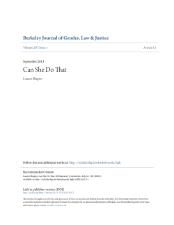 Can She Do That - Berkeley Law Scholarship Repository