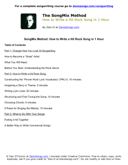The SongMix Method - Free