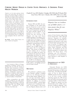 Hispanics have an incidence rate of ESRD which is 1.5 times
