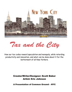 Tax and the City - Common Ground-NYC