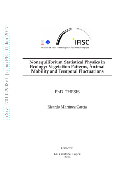 Nonequilibrium Statistical Physics in Ecology: Vegetation Patterns