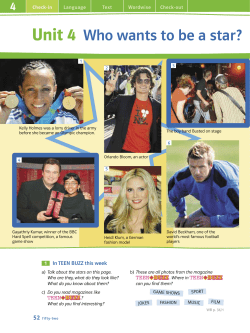 Unit 4 Who wants to be a star?