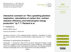 Interactive comment on &ldquo;Peru upwelling plankton respiration
