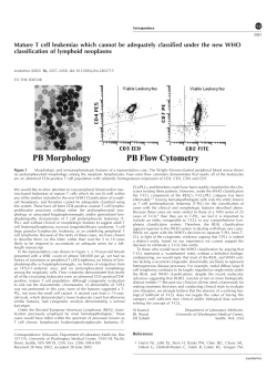Mature T cell leukemias which cannot be adequately