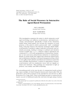 The Role of Social Presence in Interactive Agent