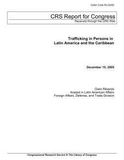 Trafficking in Persons in Latin America and the Caribbean