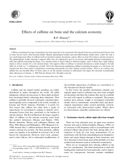 Effects of caffeine on bone and the calcium economy