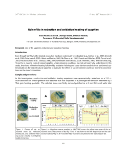Role of Be in reduction and oxidation heating of sapphire