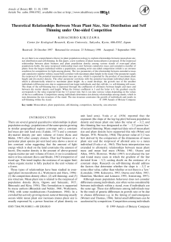 Theoretical Relationships Between Mean Plant Size, Size