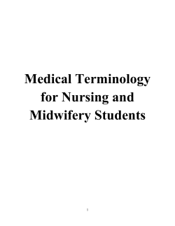 Medical Terminology for Nursing and Midwifery Students