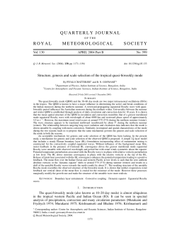Structure, genesis and scale selection of the tropical quasi