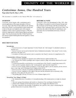 Outline summary - Education for Justice