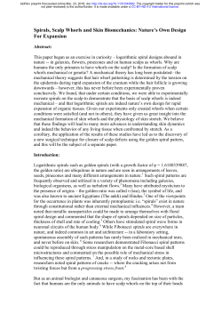 Spirals, Scalp Whorls and Skin Biomechanics: Nature`s