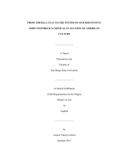 from tortilla flat to the winter of our discontent