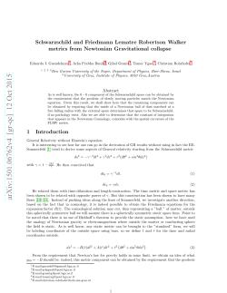 Schwarzschild and Friedmann Lema\^ itre Robertson Walker metrics