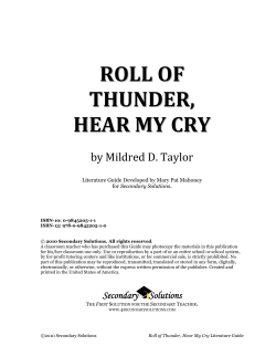roll of thunder, hear my cry