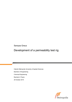 Development of a permeability test rig