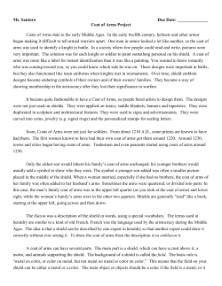 Design Your Own Coat of Arms Lesson Plan