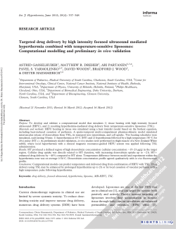 Targeted drug delivery by high intensity focused ultrasound